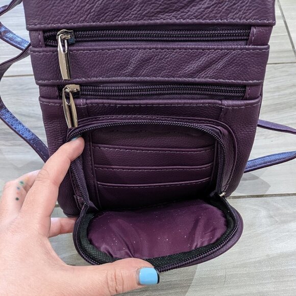 Amaze Exclusive Genuine Leather Crossbody Purse NWT - Picture 3 of 5